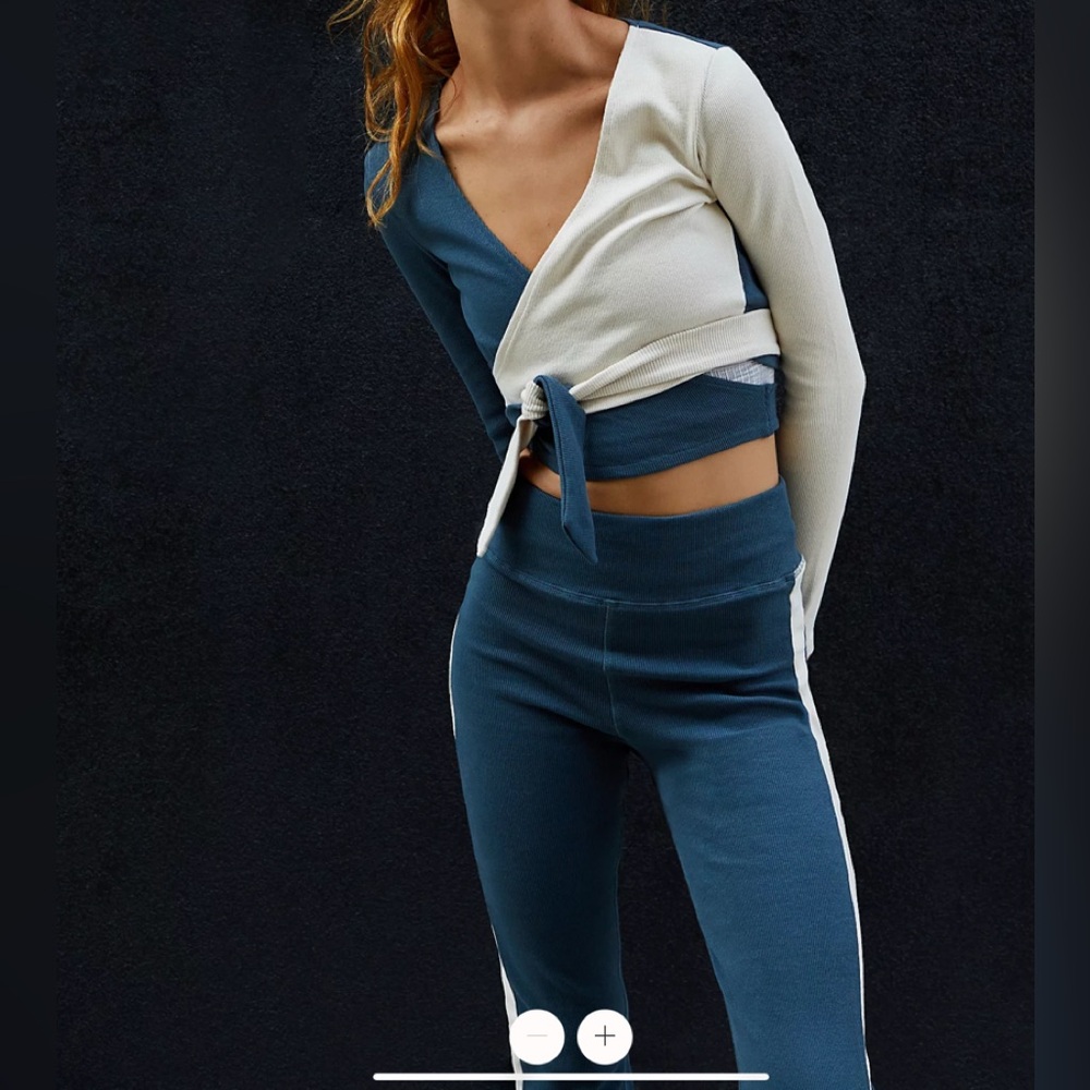 For free people THE UPSIDE Luna Kyra Two-Tone Crop Top | Pants